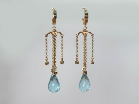 Blue topaz earrings